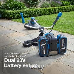 Hyundai Coupe-bordures sans fil 2 en 1 Débroussailleuse Taille-herbe alimentée par batterie 40 V