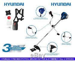 Hyundai Hybc3000 Débroussailleuse Et Coupe-bordures 2 Piles 30cc Avec Kit D'accessoires