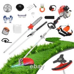 Kit de jardin 2 en 1 débroussailleuse avec moteur à essence de 52cc, tronçonneuse, taille-haies.