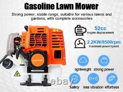 Kit de jardin 2 en 1 débroussailleuse avec moteur à essence de 52cc, tronçonneuse, taille-haies.