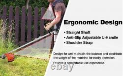 Kit de jardin 2 en 1 débroussailleuse avec moteur à essence de 52cc, tronçonneuse, taille-haies.