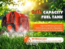 Kit de jardin 2 en 1 débroussailleuse avec moteur à essence de 52cc, tronçonneuse, taille-haies.
