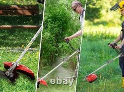 Kit de jardin 2 en 1 débroussailleuse avec moteur à essence de 52cc, tronçonneuse, taille-haies.