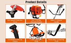 Kit de jardin 2 en 1 débroussailleuse avec moteur à essence de 52cc, tronçonneuse, taille-haies.