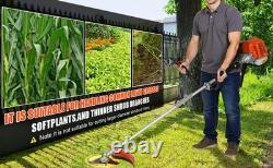 Kit de jardin 2 en 1 débroussailleuse avec moteur à essence de 52cc, tronçonneuse, taille-haies.