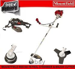 MOUNTFIELD MB33D DÉBROUSSAILLEUSE À ESSENCE & TAILLE-HAIES BULL HORN 32,6 cc 2 TEMPS
