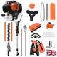 Multitool De Jardin 52cc Taille-haie, D&eacute;broussailleuse Thermique, Coupe-bordures, Coupe-broussailles, Tron&ccedil;onneuse De Jardin