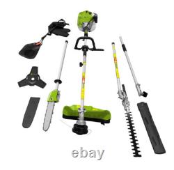 Outil de jardin Zipper 5 en 1 GPS182J Coupe-bordure à essence de 51cc Tronçonneuse Taille-haie