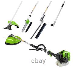 Outil de jardin Zipper 5 en 1 GPS182J Coupe-bordure à essence de 51cc Tronçonneuse Taille-haie
