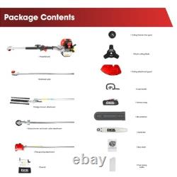 Outil de jardin multi-fonction 5 en 1 à essence 52cc Excel, souffleur de feuilles 3 en 1, brouette