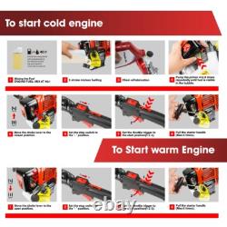 Outil de jardin multi-fonction 5 en 1 à essence 52cc Excel, souffleur de feuilles 3 en 1, brouette