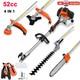 Outil De Jardin Multi-fonctions 4 En 1 Taille-haies à Essence 52cc Tronçonneuse Débroussailleuse Coupe-bordures