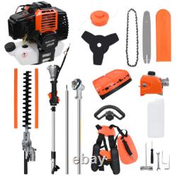 Outil de jardin multi-fonctions 4 en 1 taille-haies à essence 52cc tronçonneuse débroussailleuse coupe-bordures