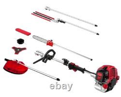 Outil de jardin multi-usage 5 en 1 taille-haie débroussailleuse coupe-bordures, 52cc 1 an de garantie