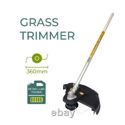Outil de jardin multifonction 4 en 1 avec batterie 40V de grade B, débroussailleuse, taille-haie, sécateur