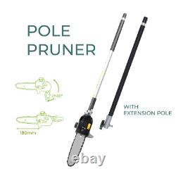 Outil de jardin multifonction 4 en 1 avec batterie 40V de grade B, débroussailleuse, taille-haie, sécateur