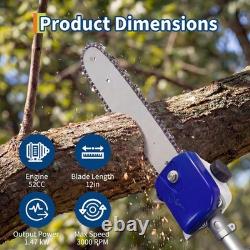 Outil de jardin multifonction 52 cm³ : débroussailleuse, coupe-bordures et tronçonneuse