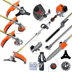 Outil de jardin multifonction 52cc 5 en 1 : coupe-bordures, débroussailleuse, tronçonneuse