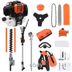 Outil de jardin multifonction 52cc 5en1 : coupe-bordures, débroussailleuse, tronçonneuse Royaume-Uni