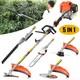 Outil De Jardin Multifonction 5-en-1 52cc à Long Reach, Débroussailleuse à Essence Et Coupe-bordure