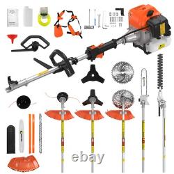 Outil de jardin multifonction 5 en 1 coupe-bordures et débroussailleuse à essence de 52cc