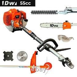 Outil de jardin multifonction DW81 5en1 Débroussailleuse à essence, coupe-brosse, tronçonneuse