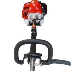 Outil de jardin multifonction Excel 5 en 1 avec coupe-bordures à essence, débroussailleuse, élagueuse et perche de scie.