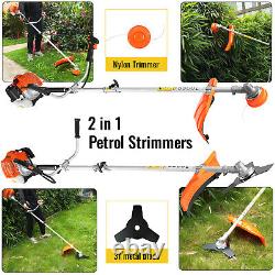 Outil de jardinage à essence 52cc 2 en 1 Multifonction Débroussailleuse Coupe-brosse Jardin Pelouse