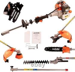 Outil de jardinage multifonction 5 en 1 52cc Taille-haie à essence Tronçonneuse Débroussailleuse Brushcutter