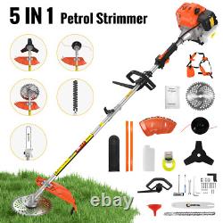 Outil multifonction 5 en 1 : débroussailleuse à essence, coupe-bordures, taille-haie, tronçonneuse 2025
