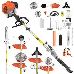 Outil multifonction 6 en 1 taille-haie 52CC débroussailleuse coupe-bordures tronçonneuse de jardin à essence