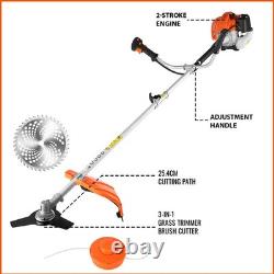 Outil multifonction de jardin à essence 52 cc 3 en 1 : débroussailleuse, coupe-bordures à fil, taille-herbe