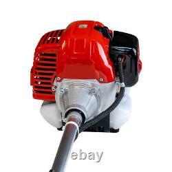 Outil polyvalent 2 en 1 Tronçonneuse à essence 52cc Débroussailleuse de jardin à 2 temps Coupe-brosse