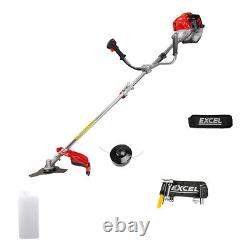Outil polyvalent 2 en 1 Tronçonneuse à essence 52cc Débroussailleuse de jardin à 2 temps Coupe-brosse