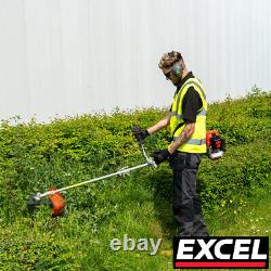 Outil polyvalent 2 en 1 Tronçonneuse à essence 52cc Débroussailleuse de jardin à 2 temps Coupe-brosse