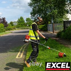 Outil polyvalent 2 en 1 Tronçonneuse à essence 52cc Débroussailleuse de jardin à 2 temps Coupe-brosse