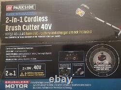 Parkside 2-en-1 Brush Cutter Sans Fil 40v Strimmer Pruner. Batteries Requises