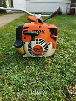 Stihl Fs400 Two Stroke Petrol Strimmer & Harnais Et Nouvel Embrayage Et Boîtier