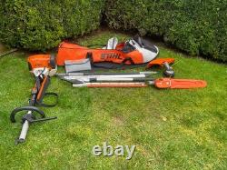 Stihl KM131R Kombi, taille-haie, débroussailleuse, sécateur et extension en carbone de 1m
