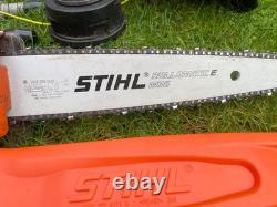 Stihl KM131R Kombi, taille-haie, débroussailleuse, sécateur et extension en carbone de 1m