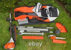 Stihl KM131R Kombi, taille-haie, débroussailleuse, sécateur et extension en carbone de 1m