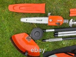 Stihl KM131R Kombi, taille-haie, débroussailleuse, sécateur et extension en carbone de 1m