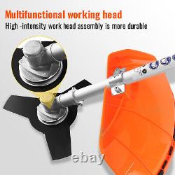 Taille-bordure à essence de jardin de 52cc 2 en 1 avec moteur 2 temps de 2,5 kW