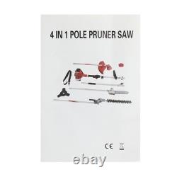Taille-haie 4 en 1 52CC Multi-outil thermique Coupe-bordures Débroussailleuse Tronçonneuse de jardin
