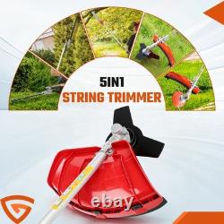 Taille-haie 4 en 1 52CC Multi-outil thermique Coupe-bordures Débroussailleuse Tronçonneuse de jardin