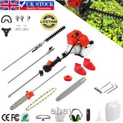 Taille-haie 5 en 1 52CC Outil Multi Fonction Coupe-bordure à Essence Débroussailleuse Tronçonneuse de Jardin