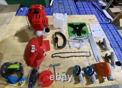 Taille-haie à essence 52 CC Outil multi 5 en 1 Tondeuse à gazon Débroussailleuse Tronçonneuse de jardin