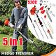 Taille-haie à Essence 52 Cc Outil Multifonction 5 En 1 Débroussailleuse Coupe-bordures Tronçonneuse De Jardin