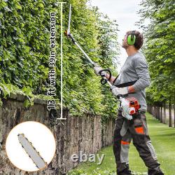 Taille-haie à essence 52cc 5 en 1, tronçonneuse, débroussailleuse, scie sur perche, outils d'extérieur Royaume-Uni
