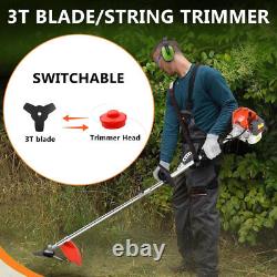 Taille-haie à essence 52cc 5 en 1, tronçonneuse, débroussailleuse, scie sur perche, outils d'extérieur Royaume-Uni